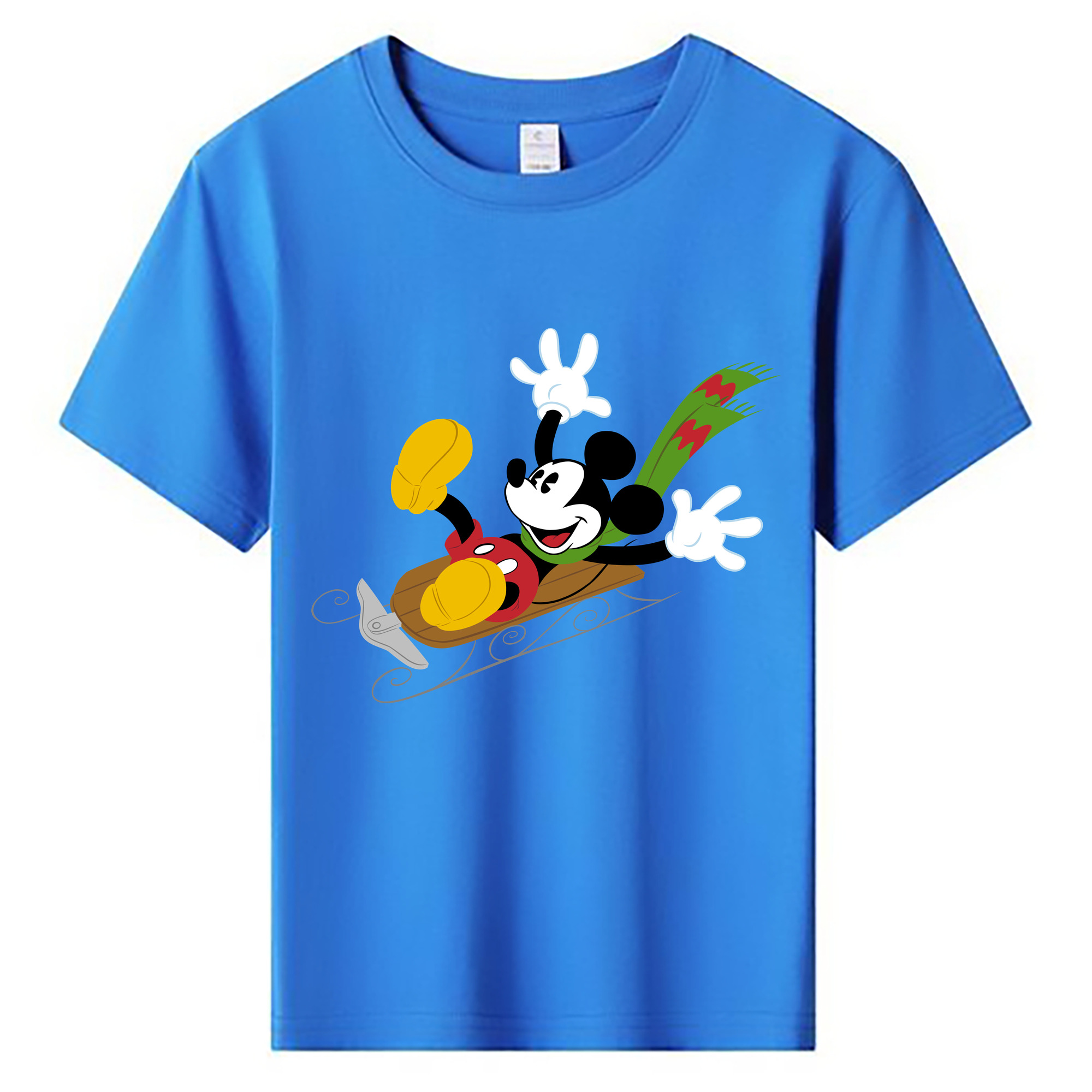ミッキーマウス Mickey Mouse 綿100％キッズTシャツ（フロントプリント）